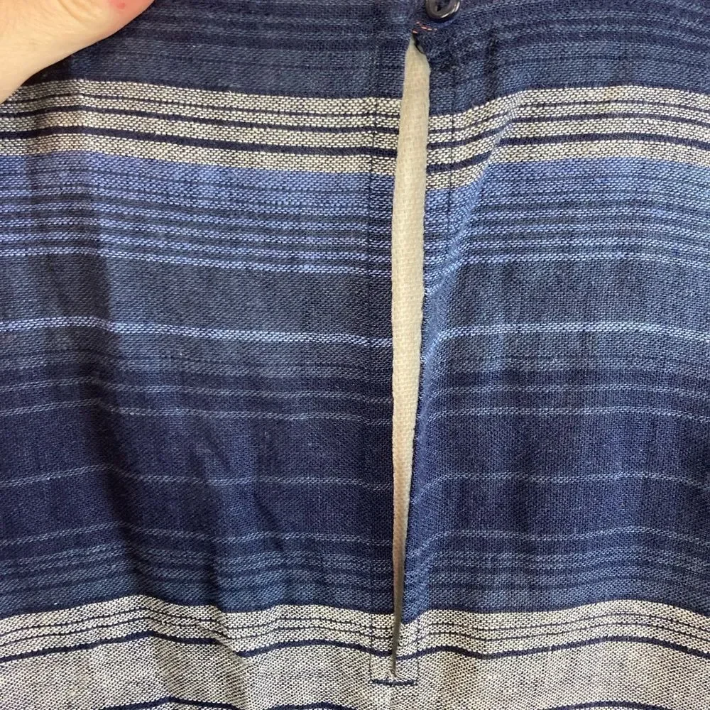 Old Navy NWOT stunning linen cotton Striped Dress Southwestern Vibe